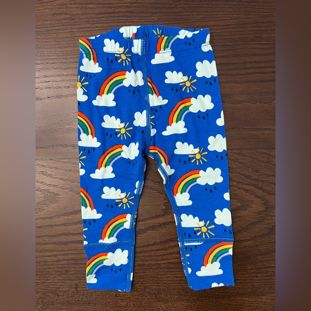 Hanna Andersson Blue Rainbow Print Kids Leggings